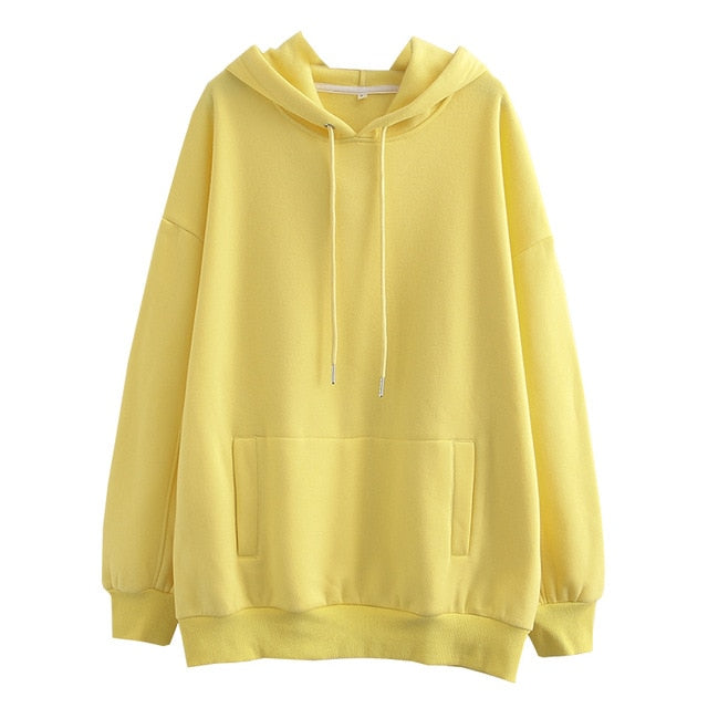 Tangada women fleece hoodie sweatshirts winter japanese fashion 2020 oversize ladies pullovers warm pocket hooded jacket SD60