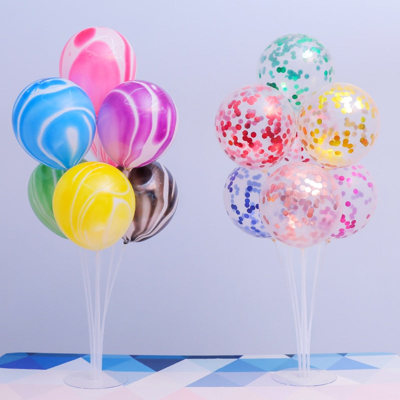 1Set 7 Tubes Balloon Stand Balloon Holder Column Confetti Balloons Baby Shower Birthday Party Wedding Xmas Decoration Supplies