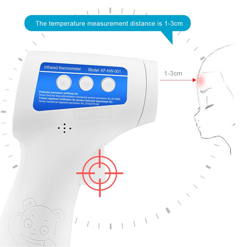 Cofoe  Forehead Thermometer Non Contact Infrared Thermometer Body Temperature Fever Digital Measure Tool for Baby Adult