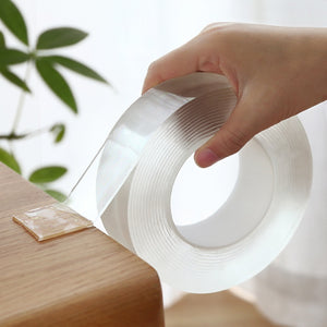 1M/3M/5M Nano magic Tape Double Sided Tape Transparent NoTrace Reusable Waterproof Adhesive Tape Cleanable Home gekkotape